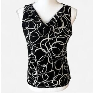 Positive Attitude Y2K Cowl Neck Sleeveless Blouse Size S